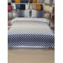 ETEHOMETEX %100 Pamuk Nevresim Takımı ÇİFT KİŞİLİK KARE LACİVERT 8696474232117
